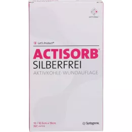 ACTISORB SILBERFREI Carvão ativado 10,5x19 cm, 10 peças