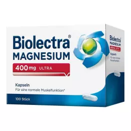 BIOLECTRA Cápsulas ultra de magnésio 400 mg, 100 unidades