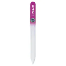 Lixa de unha Apoline vidro 14 cm rosa, 1 un