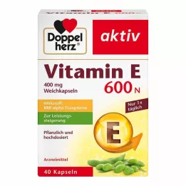 DOPPELHERZ Cápsulas moles de vitamina E 600 N, 40 unidades