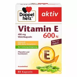 DOPPELHERZ Vitamina E 600 N cápsulas moles, 80 unidades