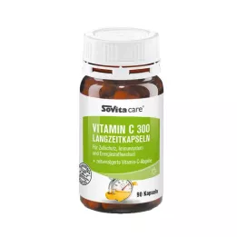 SOVITA CARE Vitamina C 300 cápsulas de longa duração, 90 unidades