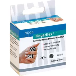 FINGERFLEX 2,5 cm x 4,5 m Zebra sem látex, 1 un