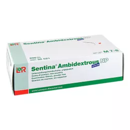 SENTINA U-Hands de nitrilo ambidestro, não estéril, tamanho M, 200 unidades