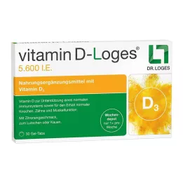 VITAMIN D-LOGES 5.600 UI comprimidos mastigáveis de depósito semanal, 30 unidades
