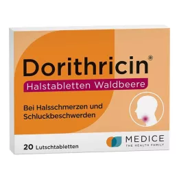 DORITHRICIN Pastilhas para a garganta Wild Berry, 20 unidades