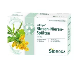 SIDROGA Sacos de filtro para chá de enxágue de bexiga e rim, 20X2,0 g