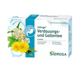 SIDROGA Sacos de filtro para chá digestivo e biliar, 20X2,0 g