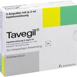 TAVEGIL Solução injetável ampolas de 2 mg/2 ml, 5X2 ml