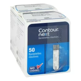 CONTOUR Tiras de teste de sensores Next, 100 unidades