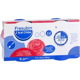 FRESUBIN 2 kcal Creme Morango Silvestre em uma xícara, 4X125 g