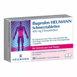 IBUPROFEN Comprimidos para dor Heumann 400 mg, 30 unidades