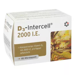 D3-INTERCELL cápsulas de 2.000 UI, 180 unidades