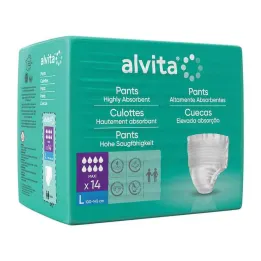 Calças para Incontinência Alvita grandes, 14 peças