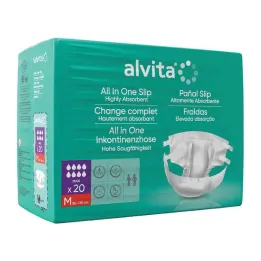 Calças para incontinência Alvita All-in-One maxi med.night, 20 unid