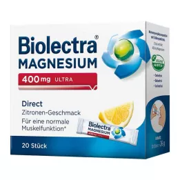 BIOLECTRA Magnésio 400 mg ultra Direct Limão, 20 unidades