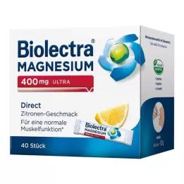 BIOLECTRA Magnésio 400 mg ultra Direct Limão, 40 unidades