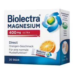 BIOLECTRA Magnésio 400 mg ultra Direct Laranja, 20 unidades