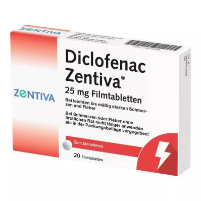 Serviço de entrega da Alemanha - DICLOFENAC Zentiva 25 mg