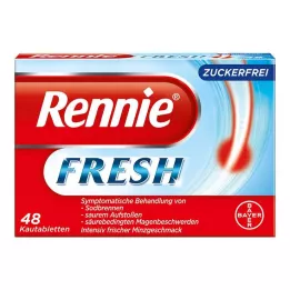 RENNIE FRESH Comprimidos mastigáveis, 48 unidades