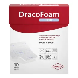Dracofoam Cobertura para feridas em espuma para infecções 20x20cm, 10 un