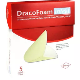 DRACOFOAM Curativo de espuma para feridas de infecção, 5 peças