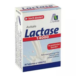 LACTASE 14.000 FCC comprimidos em dispensador, 80 unidades