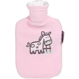 FASHY Bolsa de água quente infantil com capa de lã rosa, 1 peça
