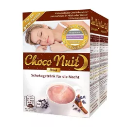 CHOCO NUIT Pó para Bebida de Chocolate Goodnight, 20 unidades