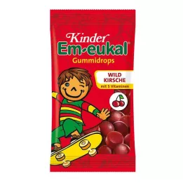 EM-EUKAL Kinder Gummidrops Cereja Selvagem sem açúcar, 75 g