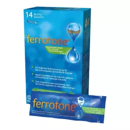 FERROTONE Frasco de concentrado de ferro com maçã e vitamina C, 14x25 ml