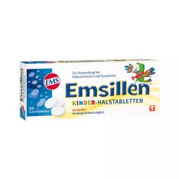 EMSILLEN Pastilhas para Garganta Infantil Baunilha, 20 unidades