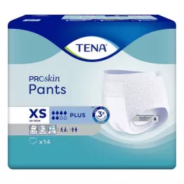 TENA PANTS mais XS calças descartáveis ConfioFit de 50-70 cm, 14 peças