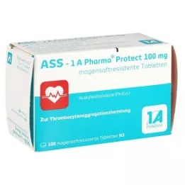 ASS-1A Pharma Protect 100 mg comprimidos gastrorresistentes, 100 unidades