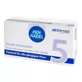 PEN-NADELN Universal 5 cânulas 0,23x5 mm 32 G, 100 unidades
