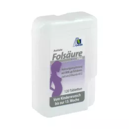 FOLSÄURE 800 Plus B12+Iodo Comprimidos, 120 unidades
