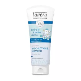 LAVERA Bebê & Loção de lavagem sensível para crianças&Shampoo, 200 ml
