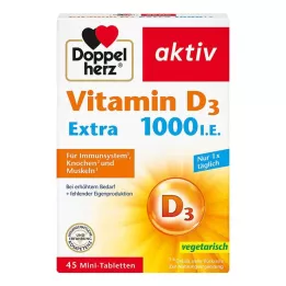 DOPPELHERZ Vitamina D3 1000 I.E. EXTRA Comprimidos, 45 unidades