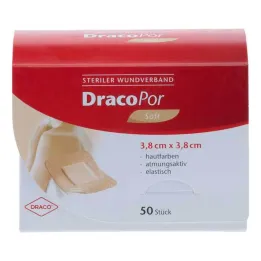 DracoPor Curativo macio da cor da pele 3,8x3,8 cm estéril, 50 unid