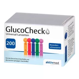 GLUCOCHECK Lancetas Universais, 200 pcs
