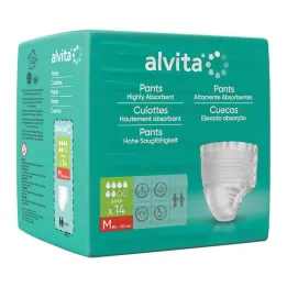 Calças para Incontinência Alvita super médias, 14 peças