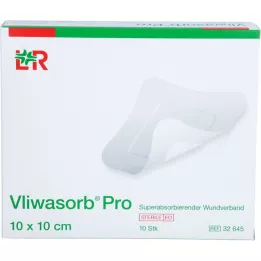 VLIWASORB Pro superabsorvente comp. estéril 10x10 cm, 10 pcs