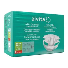 Calças para incontinência Alvita All-in-One dia super médio, 24 un