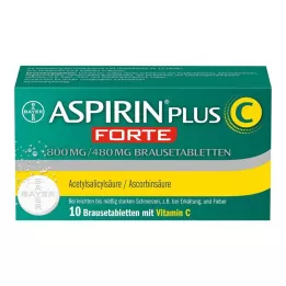 ASPIRIN mais C forte 800 mg/480 mg comprimidos efervescentes, 10 unidades