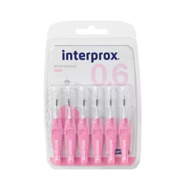 INTERPROX escova interdental nano rosa blister, 6 unidades
