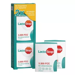 LACTOSTOP 3.300 FCC Comprimidos Click Dispenser Dop.Pa., 2X100 pcs
