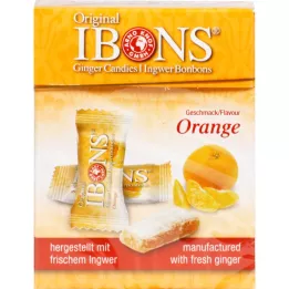 IBONS Caixa original de balas mastigáveis de laranja e gengibre, 60 g