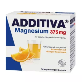 ADDITIVA Sachês de Magnésio 375 mg Laranja, 20 unidades