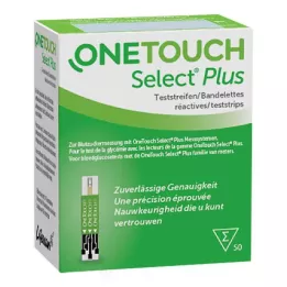 ONE TOUCH Tiras de teste de glicemia Select Plus, 50 unidades