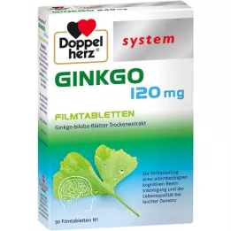 DOPPELHERZ Comprimidos revestidos por película do sistema Ginkgo 120 mg, 30 unidades